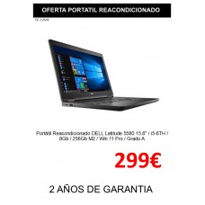 PORTATIL DELL LATITUDE 5580 I5 6ª-247 PORTATIL DELL LATITUDE 5580 I5 6ª
